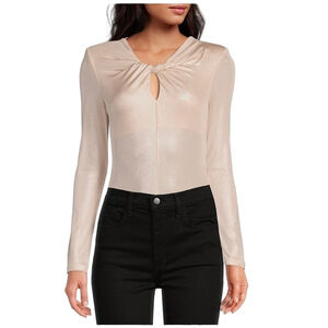 ASTR The Label Barcelona Metallic Knit Bodysuit